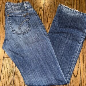 Joes Jeans Womens 27 Blue Bootcut Flare Low Rise Medium Wash Stretch Denim 33.5"